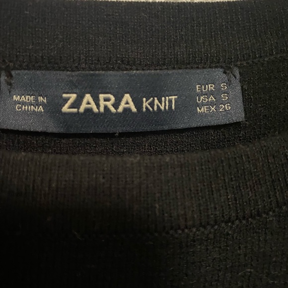 ZARA Embellished Faux Pearl Knit Top - Picture 4 of 5